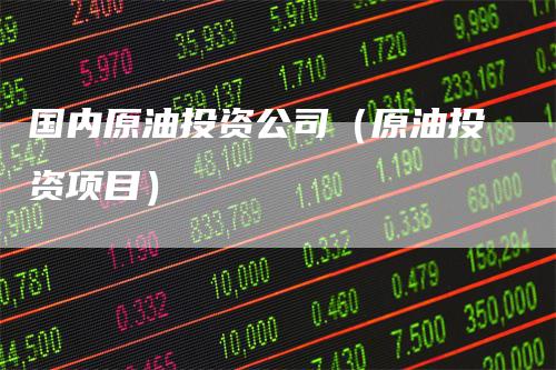 国内原油投资公司（原油投资项目）_https://www.gkizvl.com_原油期货_第1张