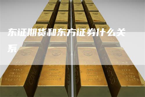 东证期货和东方证券什么关系_https://www.gkizvl.com_期货百科_第1张